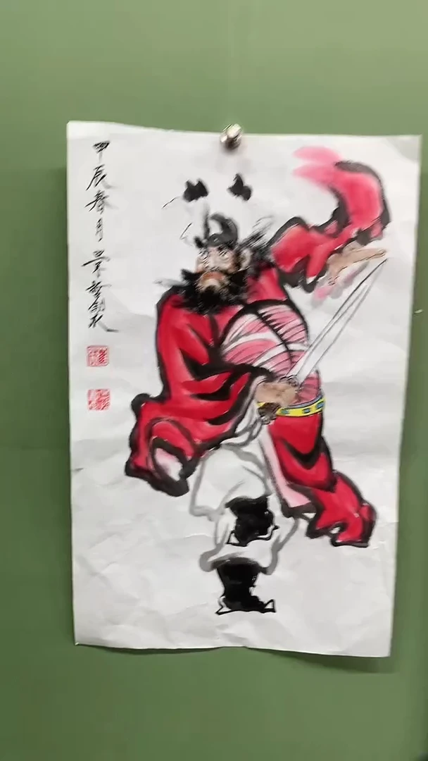 竖款精品2平尺人物钟馗