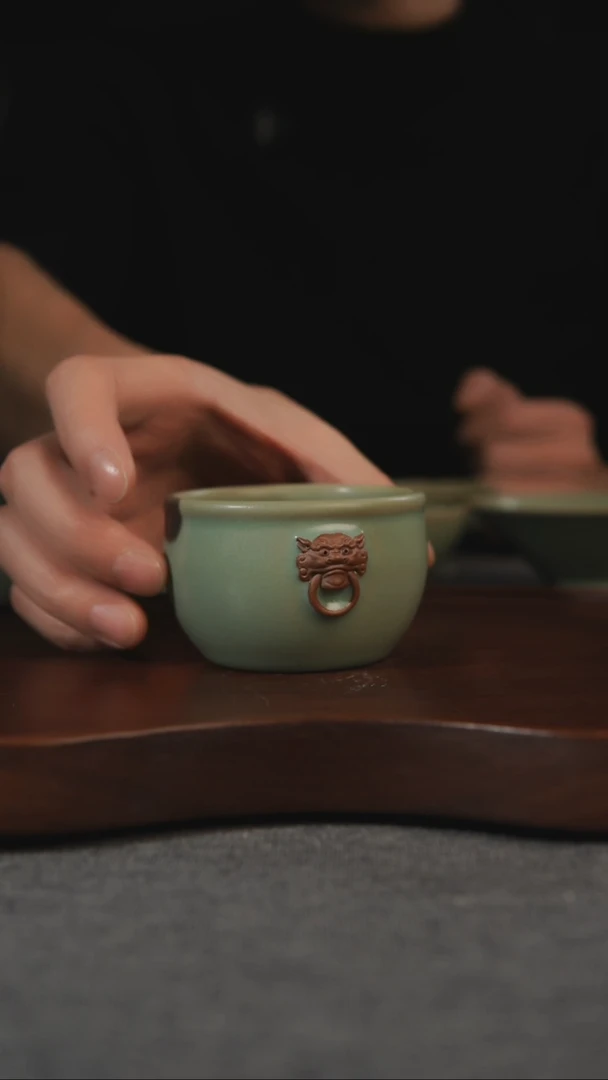 杯子瓷汝州原产地原矿仿古老釉q