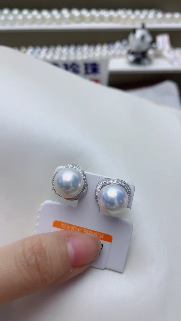 【闪购商品】淡水珍珠耳饰银S925镶嵌A144