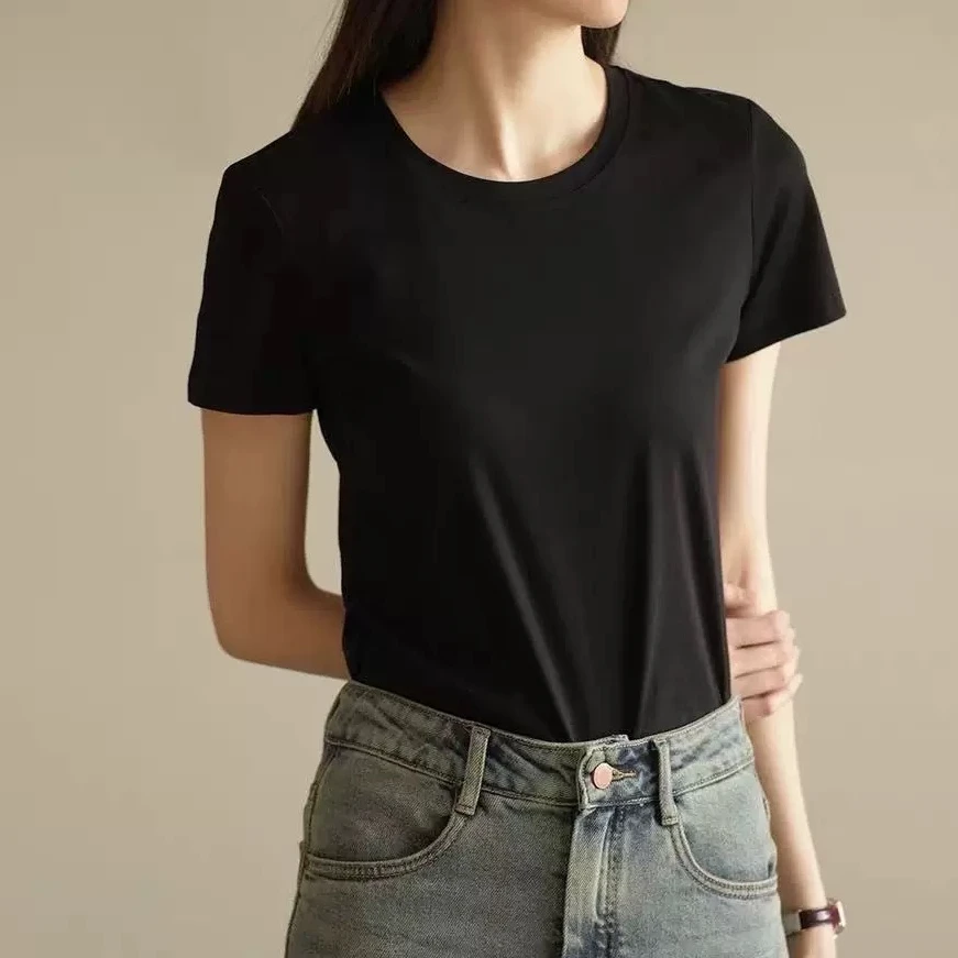 2025春夏时尚百搭T恤白色t恤女