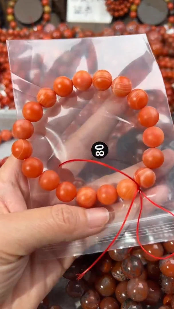 南红玛瑙手串未镶嵌11+