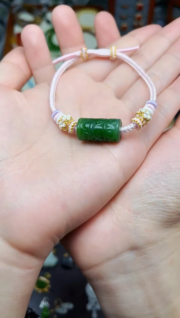 未镶嵌手绳和田玉路路通 06