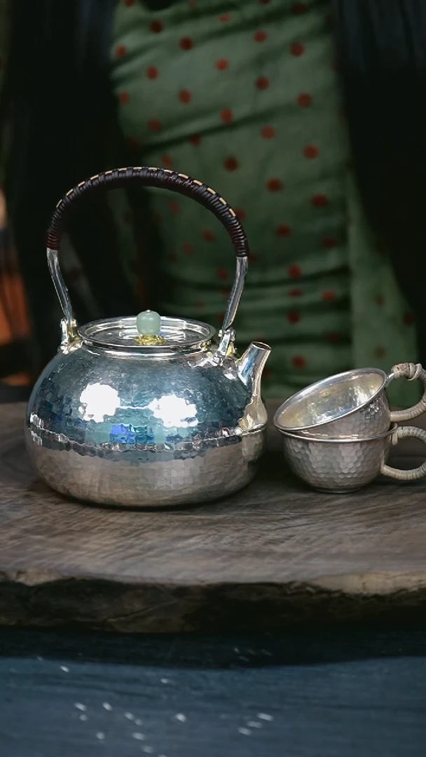 手工钱袋子提梁999+二银杯