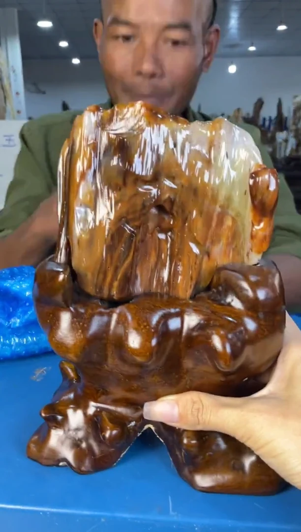 未镶嵌摆件硅化玉46