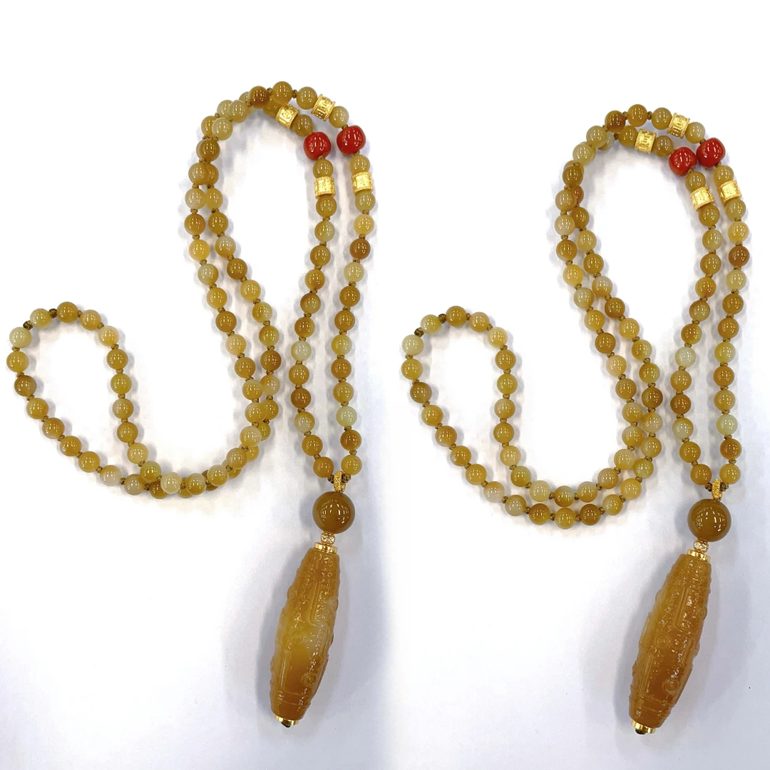 预售新疆和田玉糖玉九眼珠链款RB243389尺寸约45mm多样发发一件