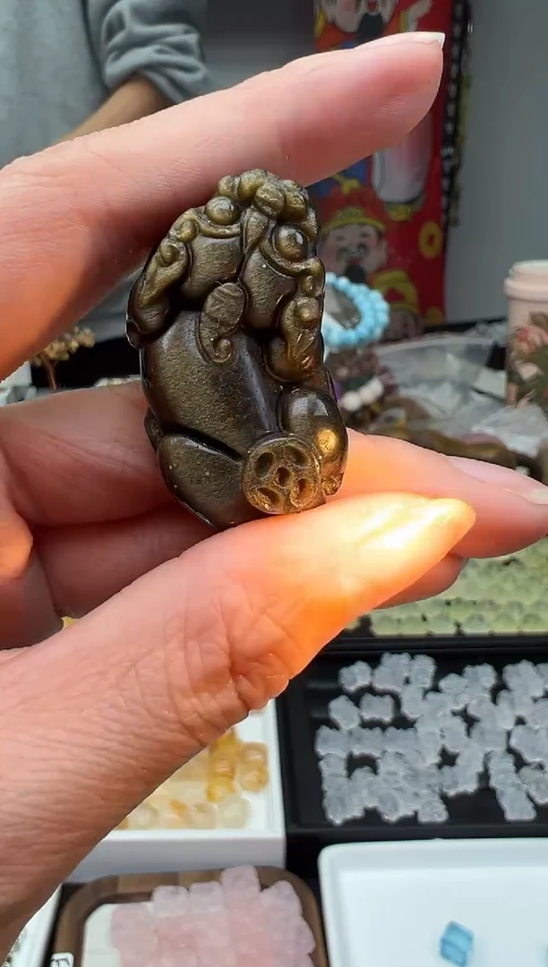 【闪购商品】黑曜岩颈饰未镶嵌56a多样性发其一/1.24/1个