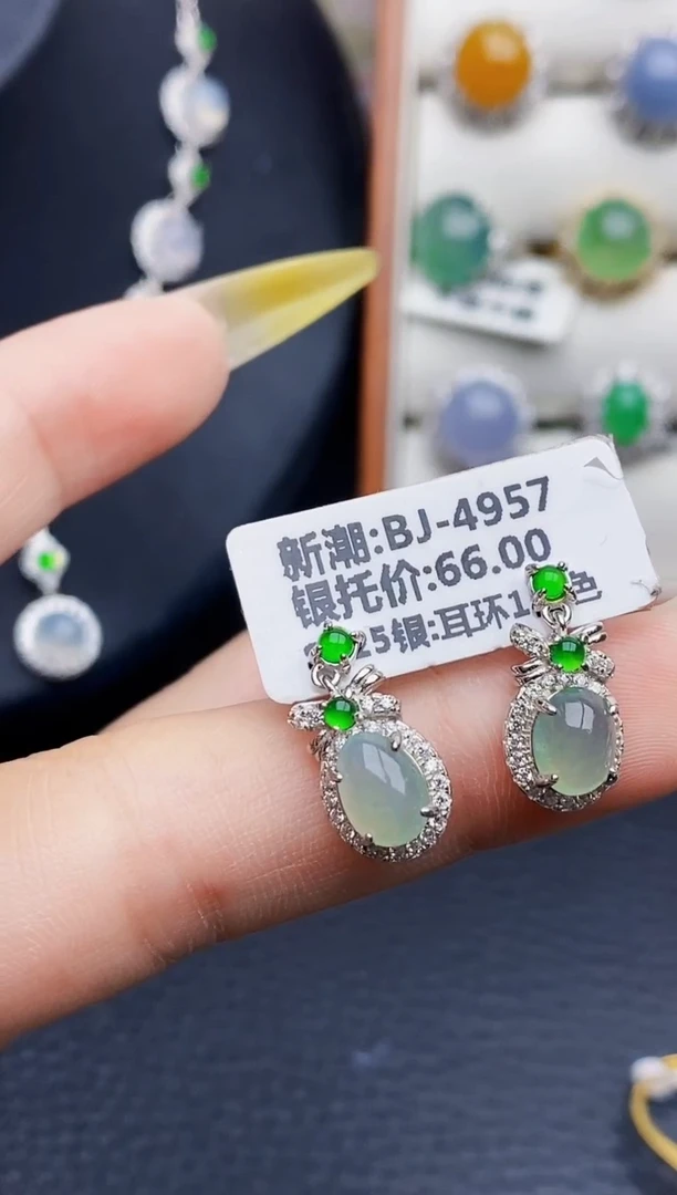 银S925镶嵌戒指翡翠6062