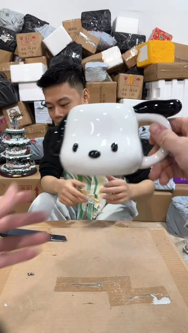 瓷片帕恰狗头杯