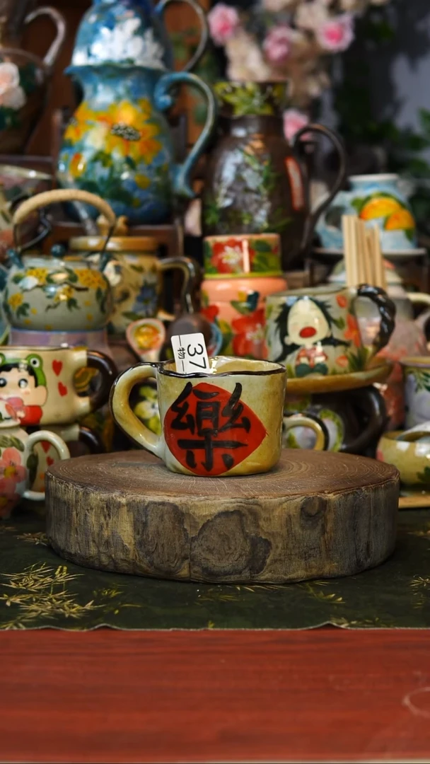 花瓶/杯子/碗微瑕37景德镇手工高温釉下彩