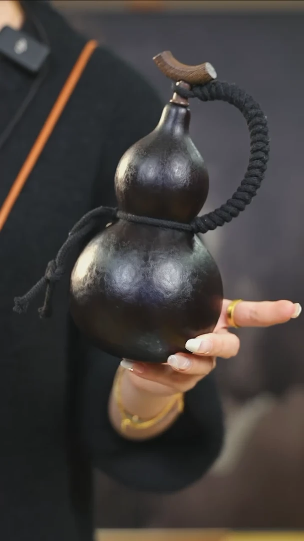 【闪购商品】XO233大漆酒葫芦不包手串及旋转底座