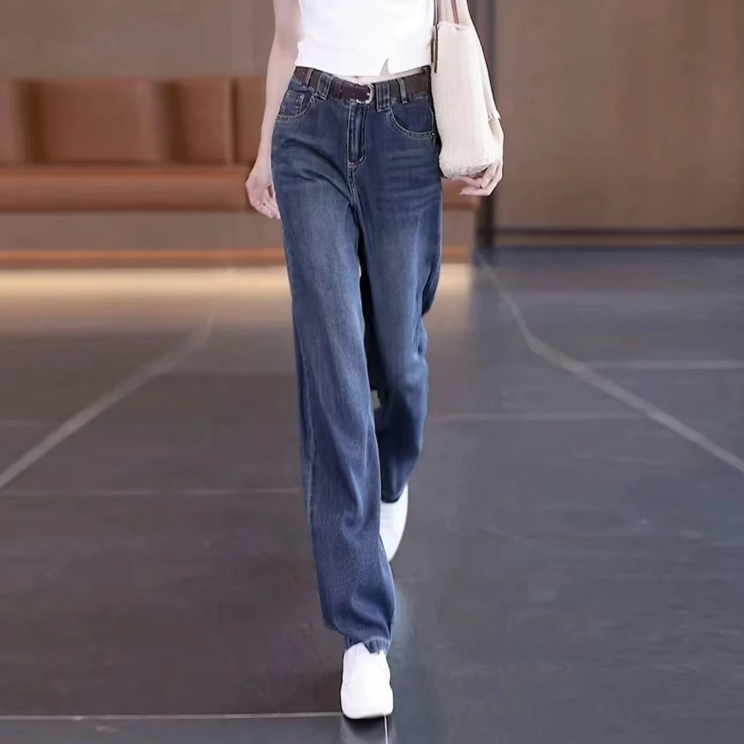 【送腰带】经典款牛仔裤显瘦直筒百搭阔腿宽松2025年夏款新款