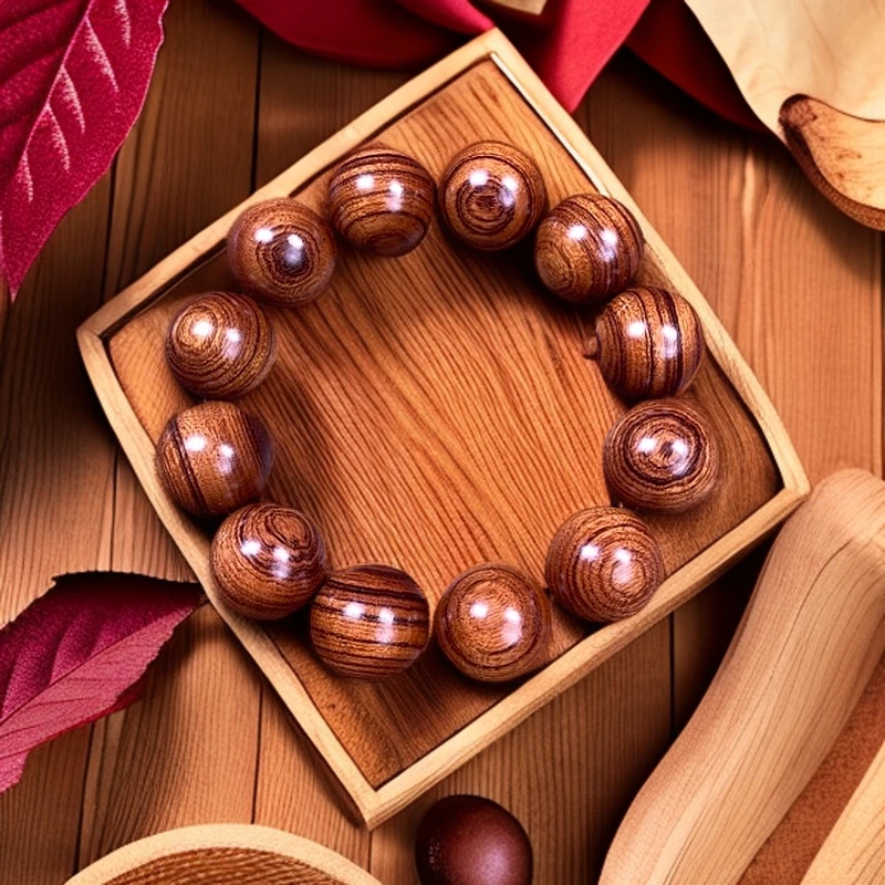 黄花梨紫底2.0圆珠素圈单圈木制品