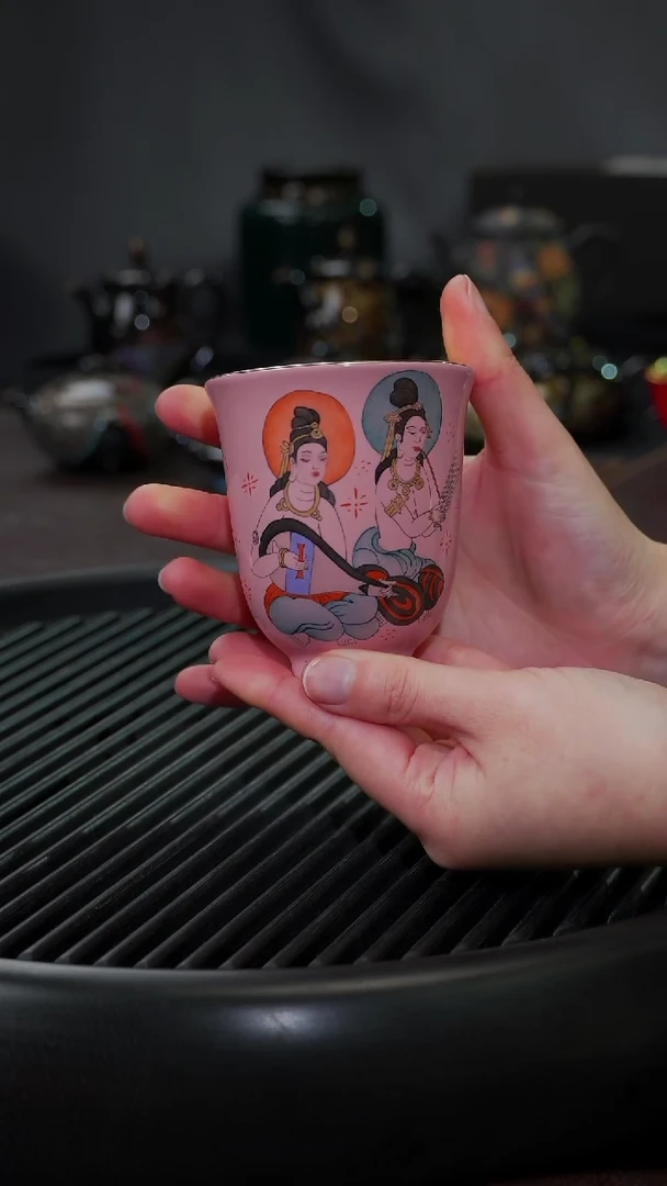 【闪购商品】杯【宜景窑桃夭粉敦煌鎏金】杯子6