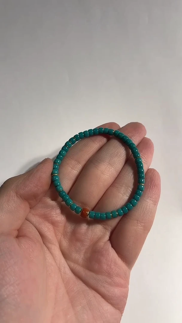 未镶嵌绿松石手串7mm松石单圈