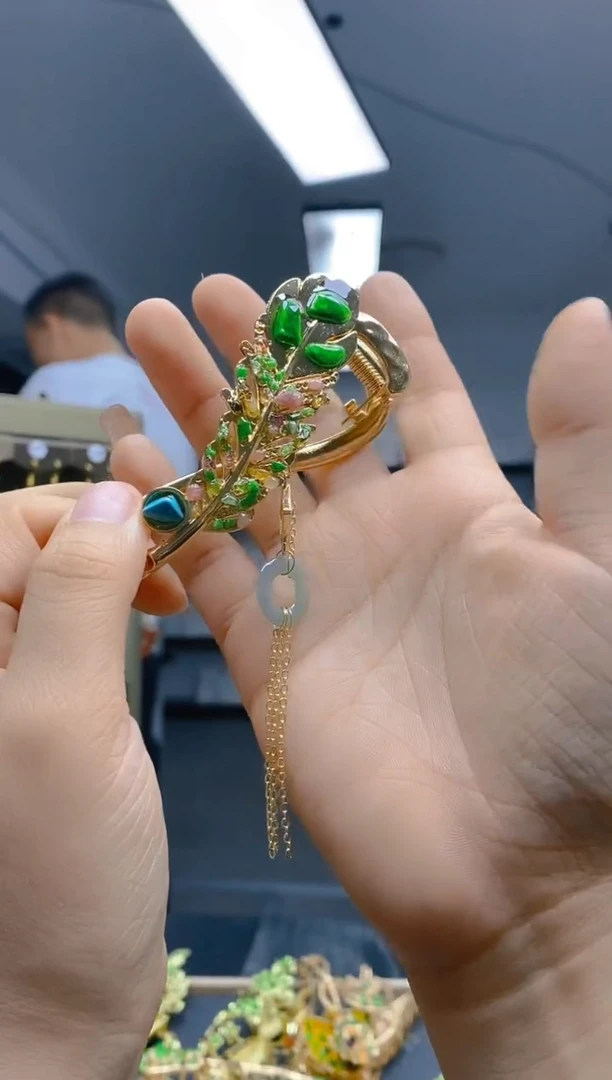 【闪购商品】翡翠耳饰合金192翡翠发簪