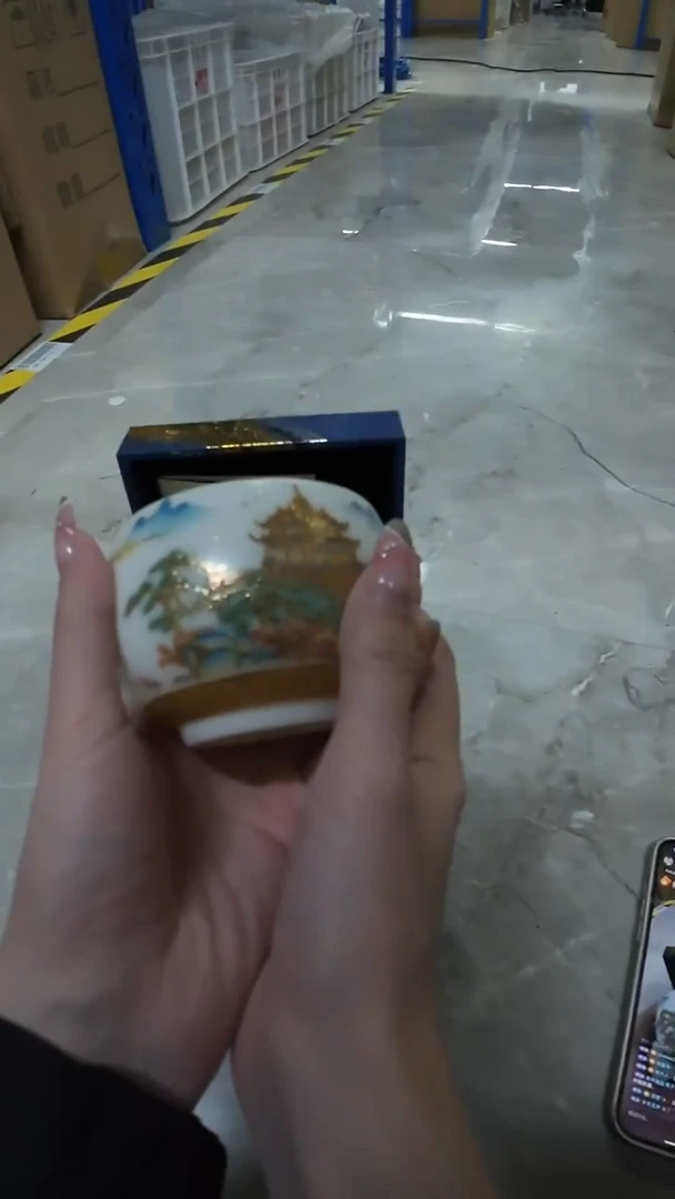 【素烧】【羊脂玉更上一层楼罗汉杯】【礼盒装】