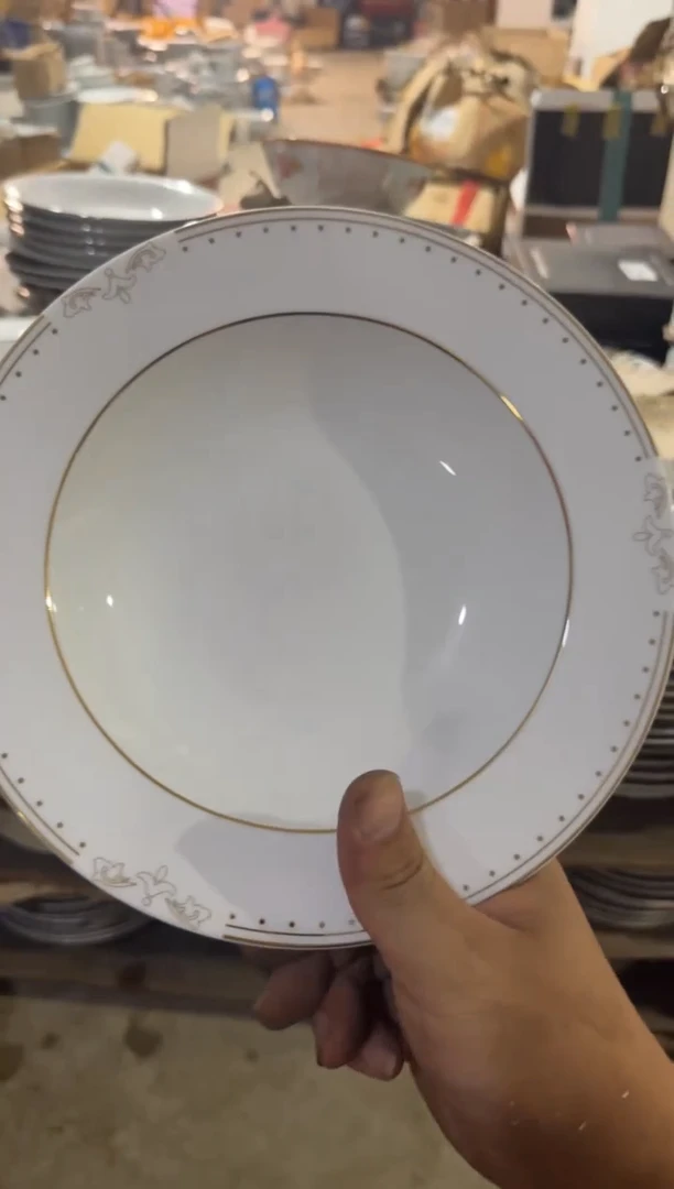 摆件老仓库出口深盘22厘米微瑕请慎拍