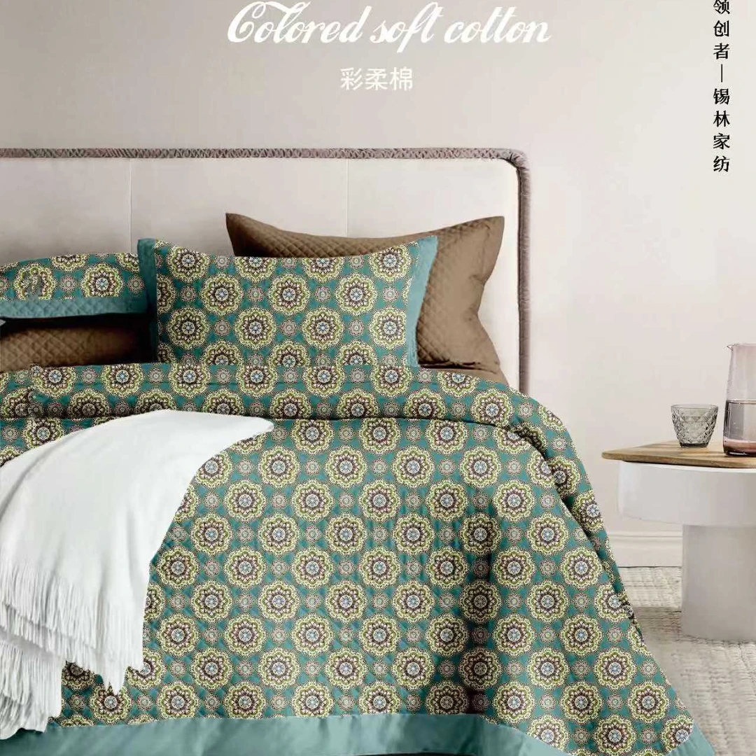 锡林家纺彩柔棉民族风加厚多功能床单