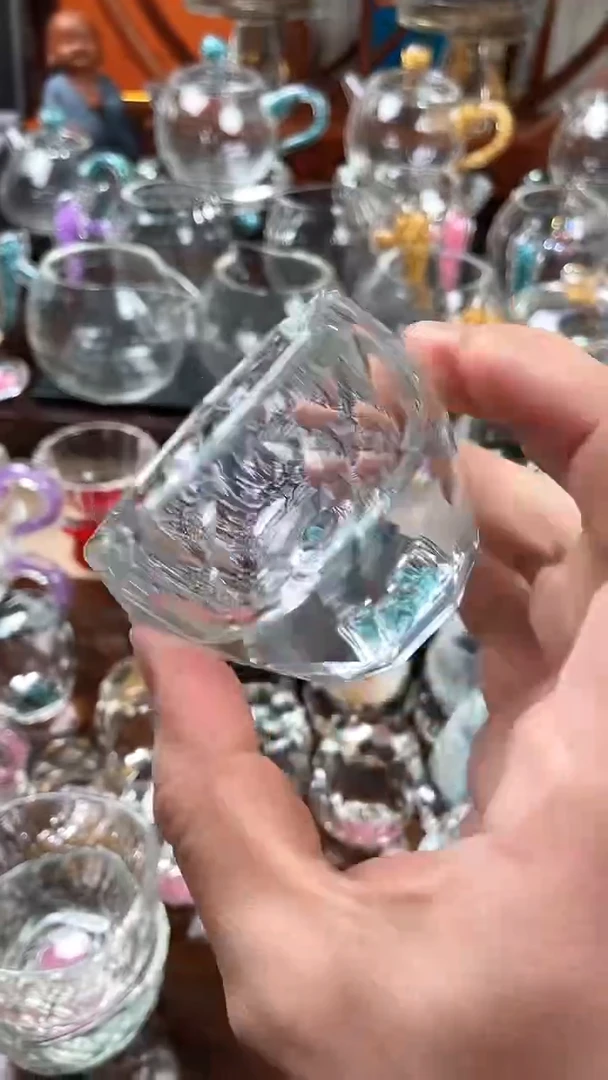 【闪购商品】玺宴新款水晶八角杯绿松石