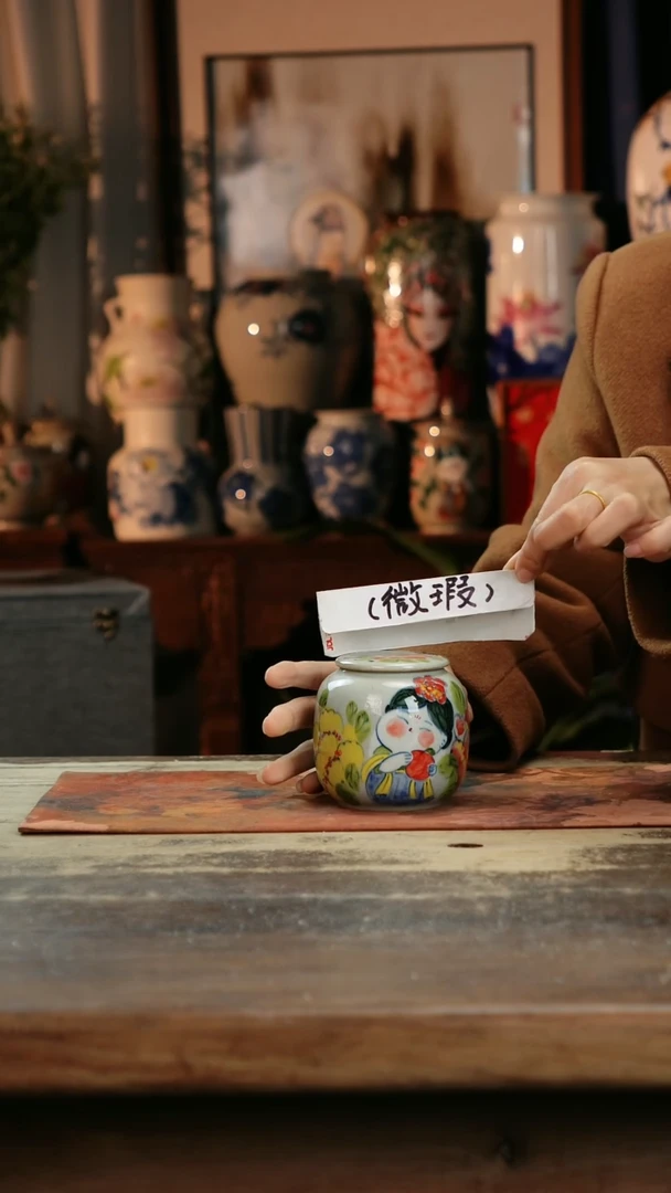 【闪购商品】瓷片景德镇纯手工釉下彩精品花瓶