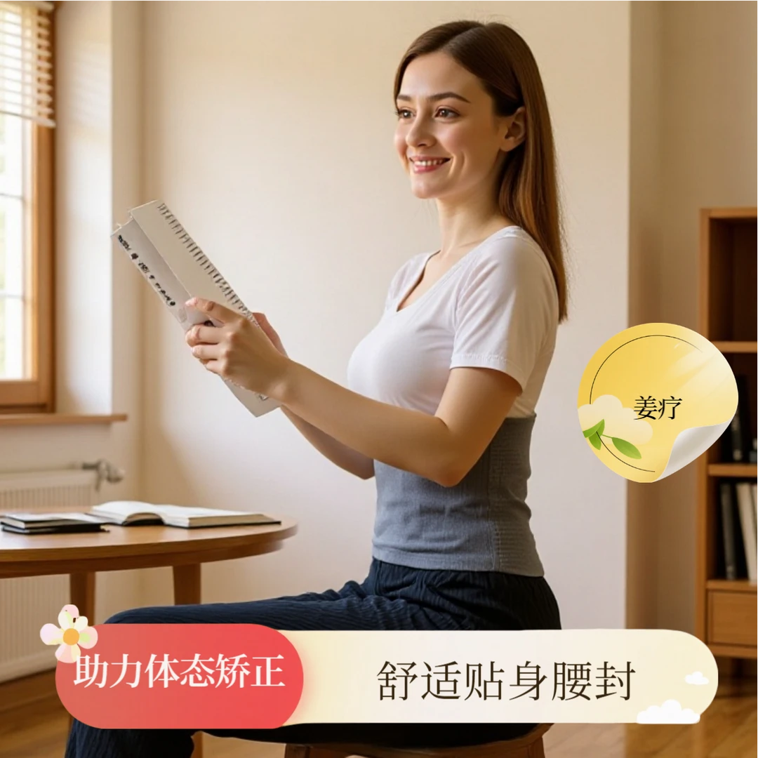 高羊绒姜疗艾护保暖护腰带热敷发热防寒女士腰部护胃暖宫护肚子