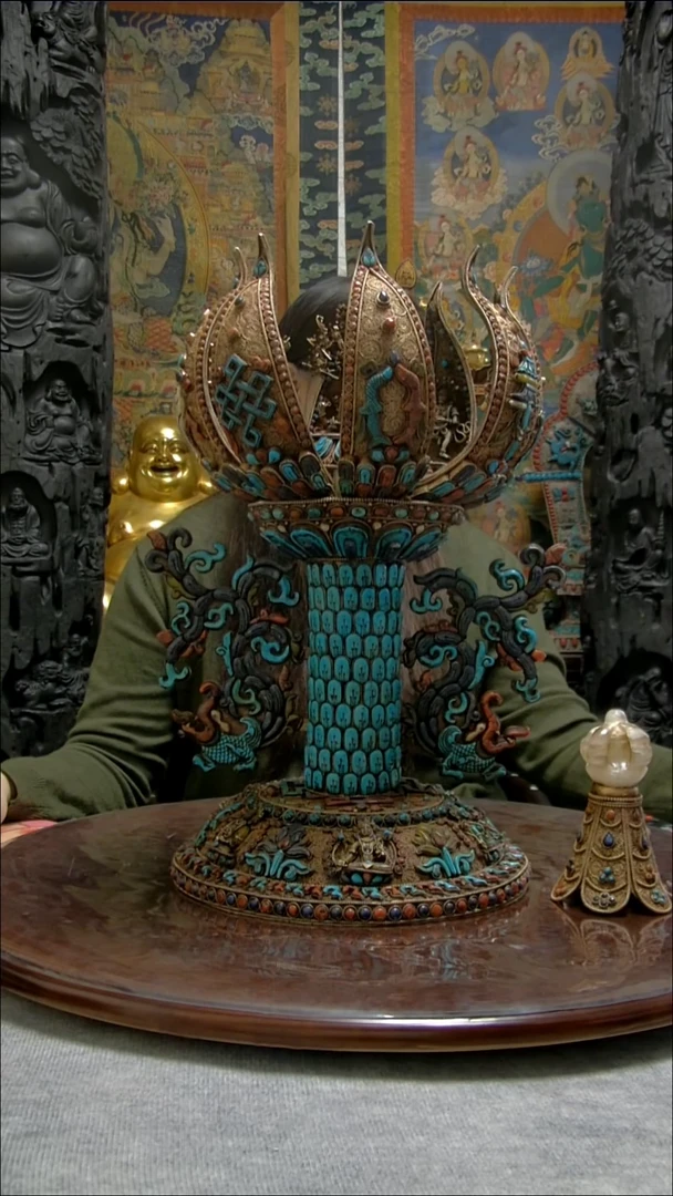 调***抓造像铜像铜造像收藏莲花坛城