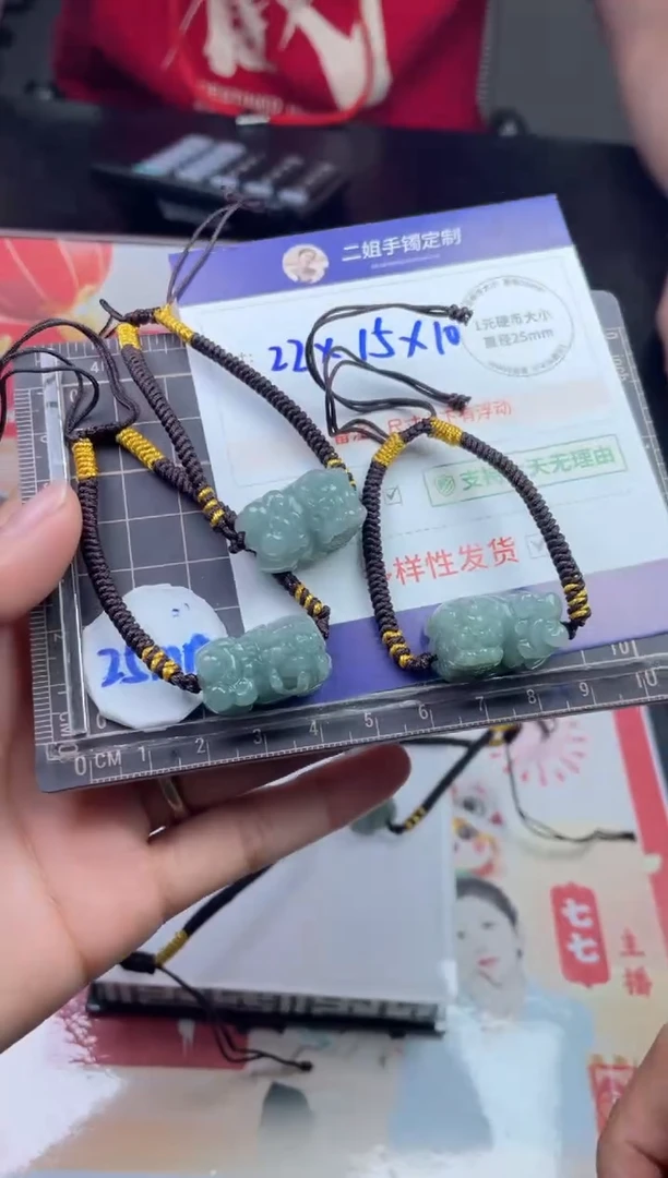 【闪购商品】翡翠挂件未镶嵌貔貅手绳FL05多样性发其一CP配绳