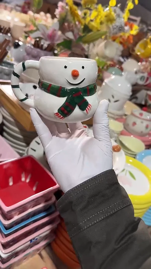 陶瓷雪人杯 微瑕凑满20元包邮