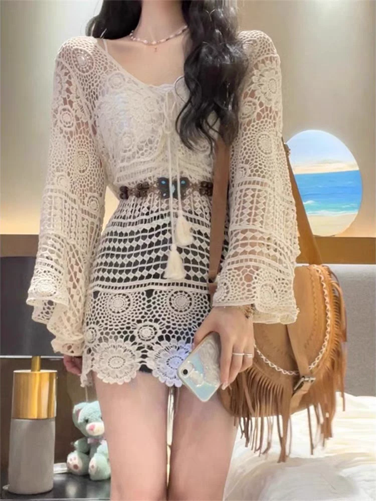 夏季针织薄款短款修身显瘦百搭长袖