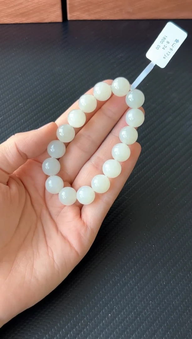 未镶嵌手串和田玉且末微色差金山卡12js