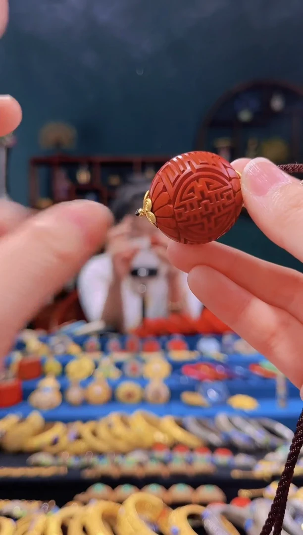 【闪购商品】非遗技艺大漆3.0大珠子 喜字