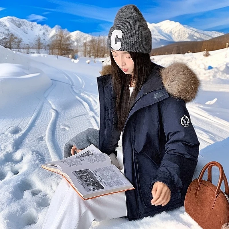 大毛领工装派克服女冬季棉服女短款加厚韩版休闲学生外套潮流866