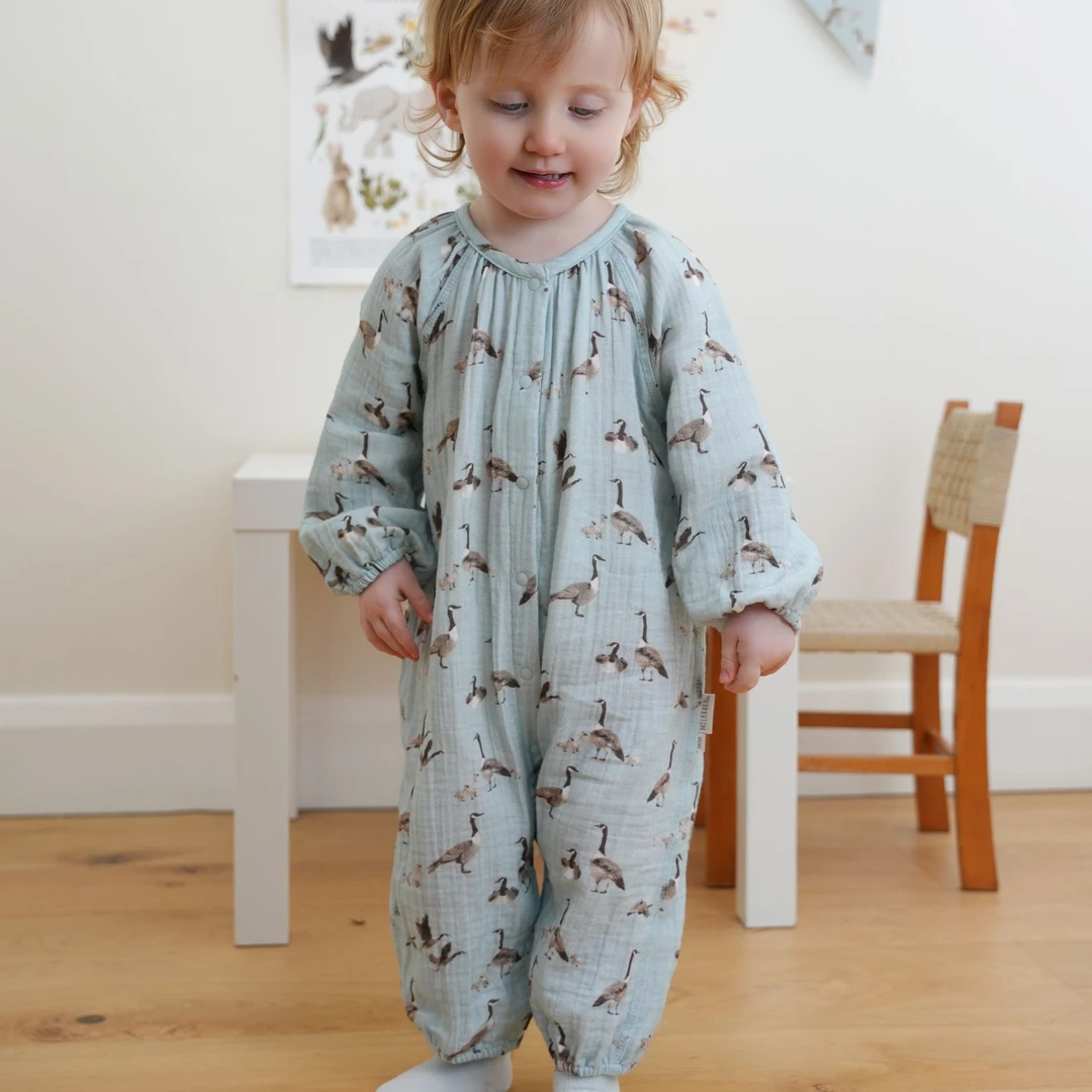 Milkbarn2025春夏新品婴儿连体衣服宝宝哈衣爬爬服婴幼儿纯棉童装