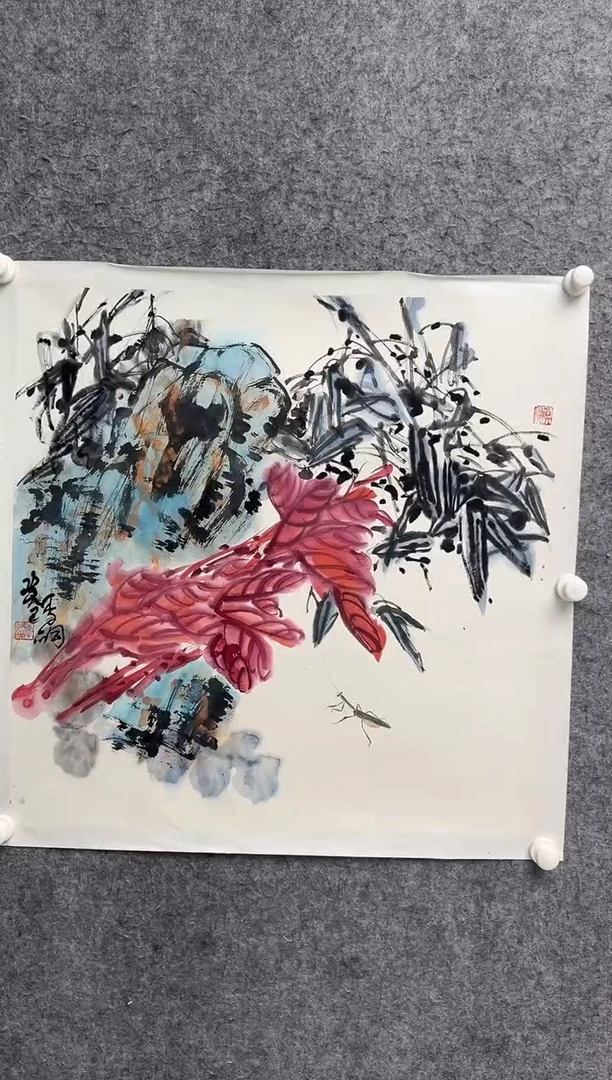 国画李纲-4平尺-国画作品-金