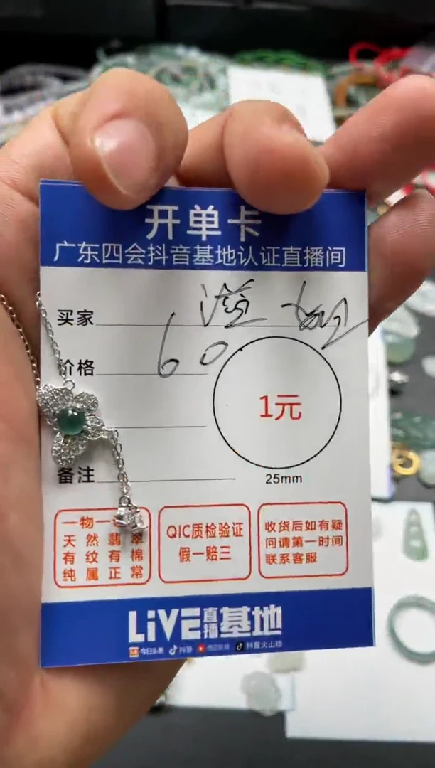 【闪购商品】翡翠颈饰银S925镶嵌挂件