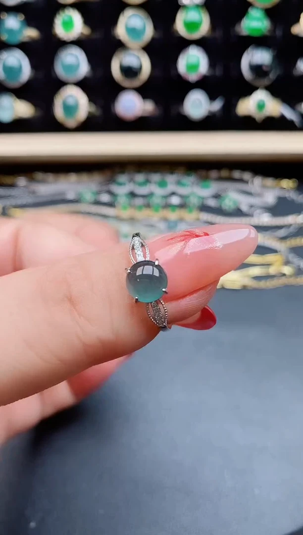 【闪购商品】翡翠戒指银S925镶嵌5080550
