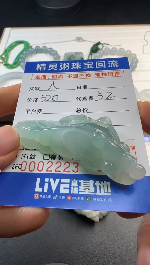 【闪购商品】翡翠颈饰未镶嵌不退不换 无鉴赏期