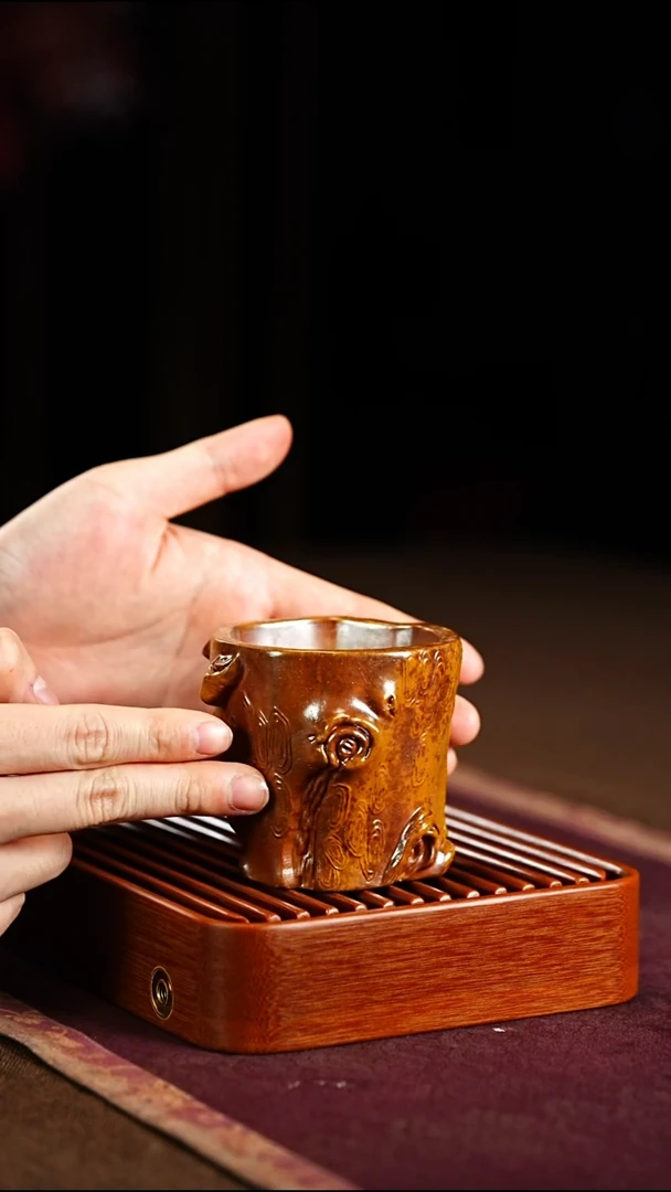 茶壶紫砂紫砂主人杯茶杯柴烧