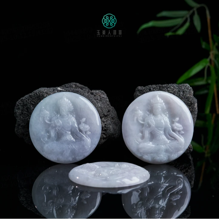 HD石惑珠宝·翡翠度母吊坠约52mm#多样性发一