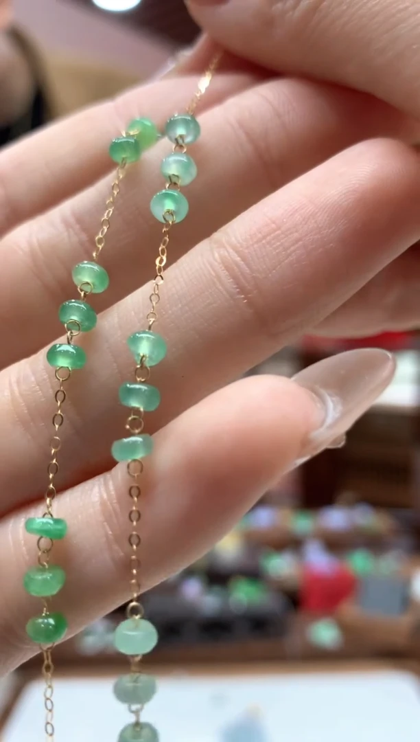 【闪购商品】翡翠手链18K金镶嵌手链多样性发货1件