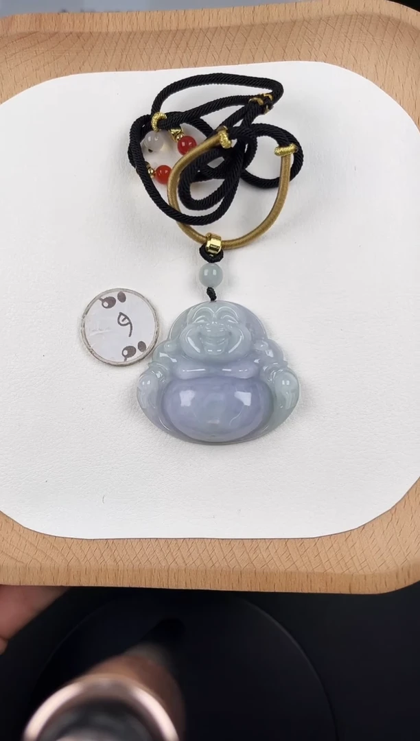 颈饰未镶嵌翡翠5CC037冰春彩大佛+送同款绳子