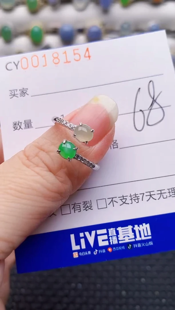 颈饰银S925镶嵌翡翠8154