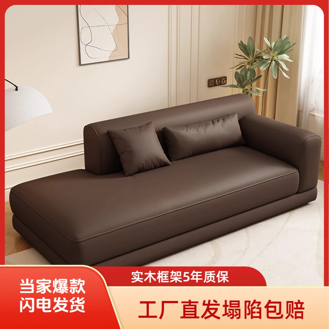 欧式轻奢贵妃榻沙发客厅小户型贵妃沙发卧室现代猫抓皮贵妃椅单榻