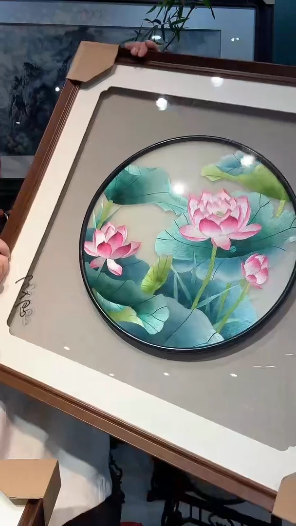 横款非遗苏绣手工刺绣装饰画不包邮