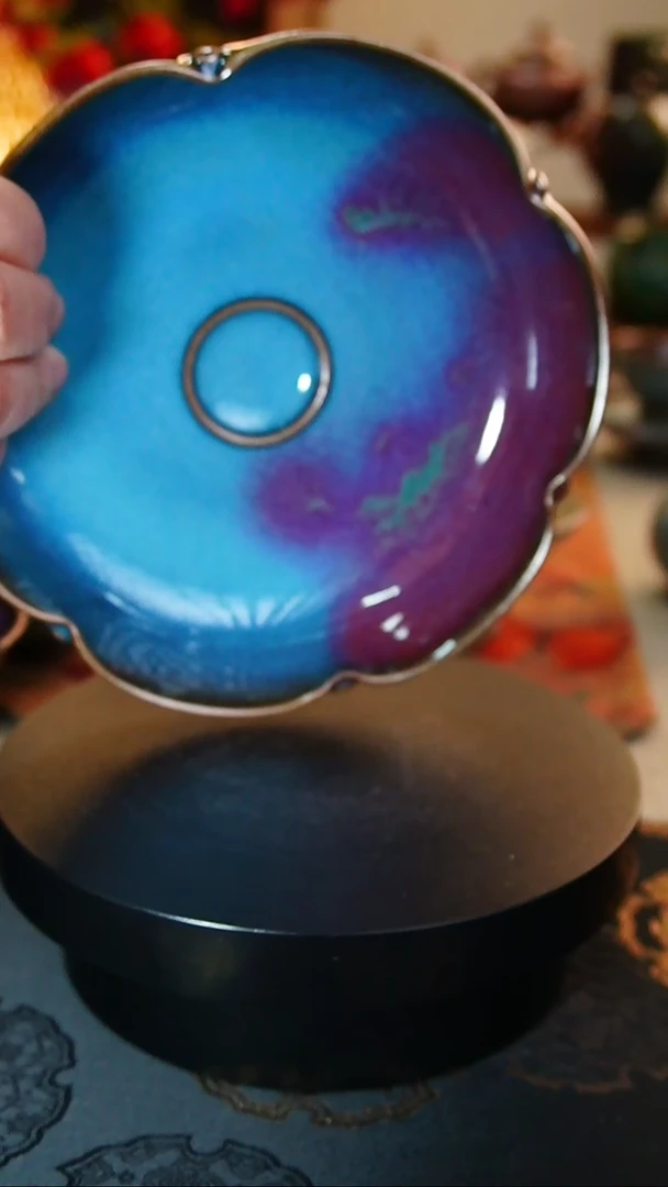 【闪购商品】384 仿古钧瓷花口洗 钏