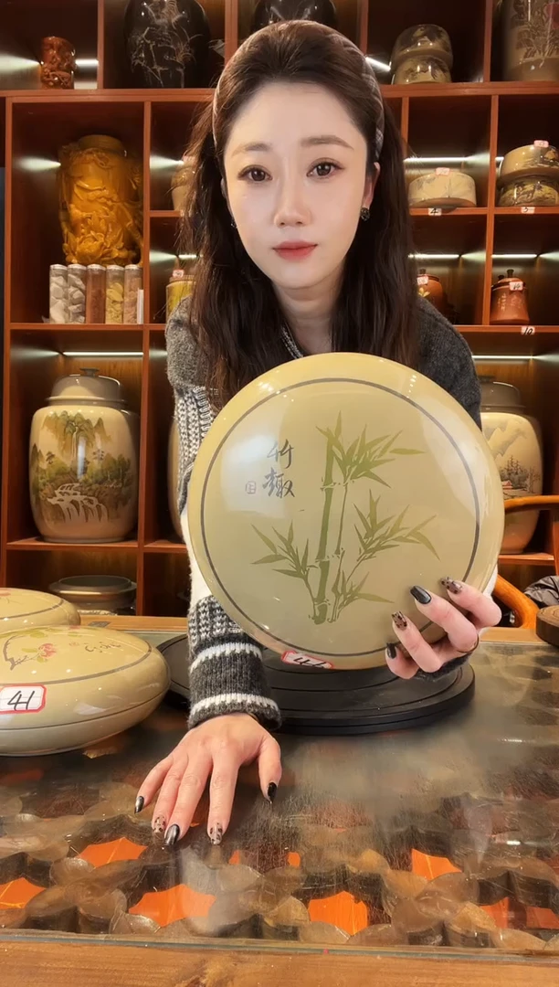 罐玖*云南建水紫陶白泥饼盒@56