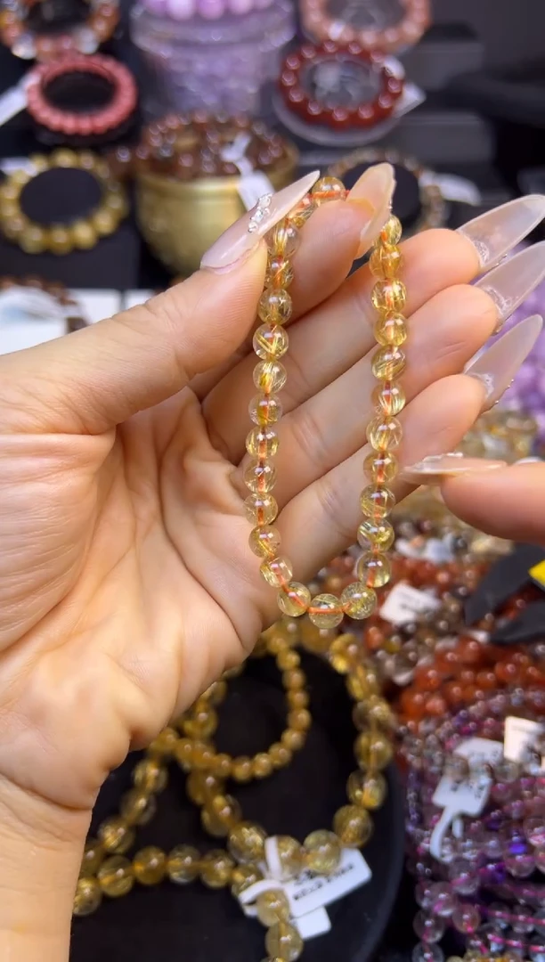 未镶嵌手串水晶金发晶6.7mm