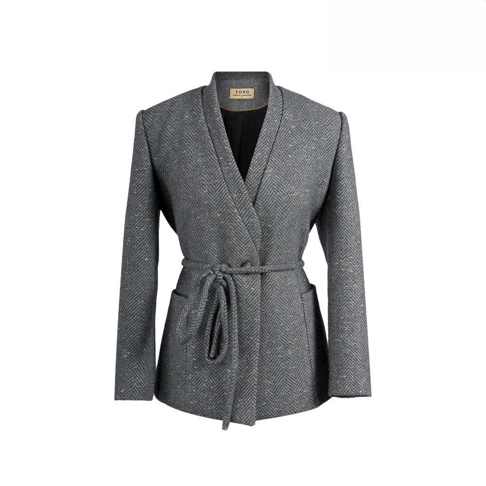 【东哥原创】冬季显瘦时尚轻奢气质简洁西装W24B004