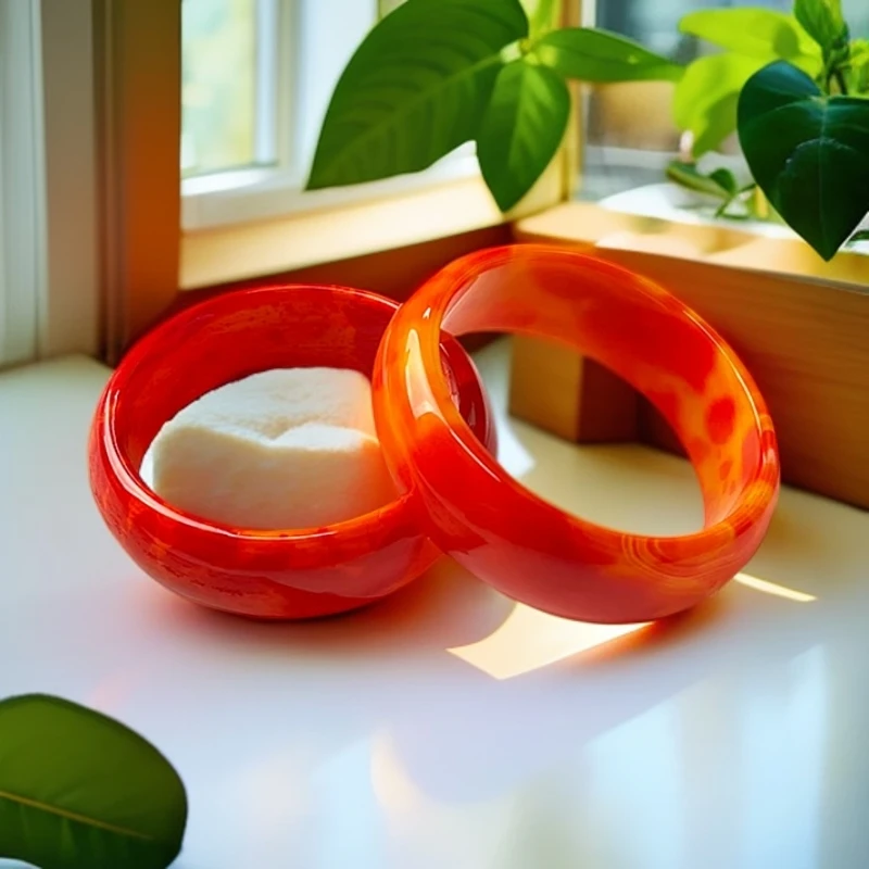 【思思甄选】红花肉灵芝高端手镯 多样性 拍一发一