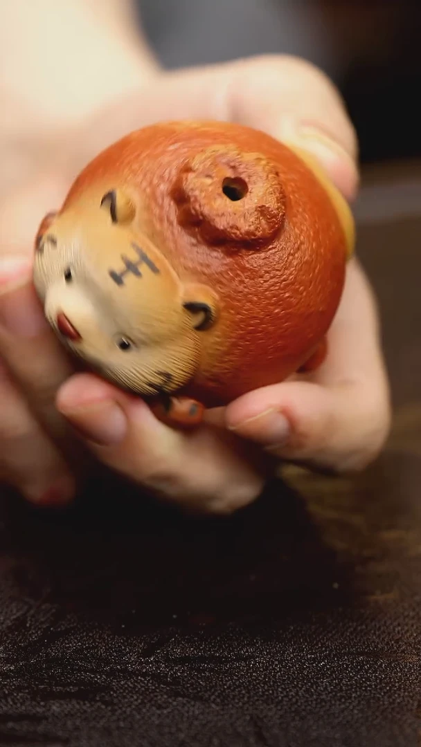 紫砂茶宠紫砂 橘子香插